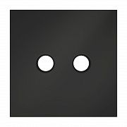Накладка для розетки телевизионной оконечной TV+SAT, S70 (черный матовый)