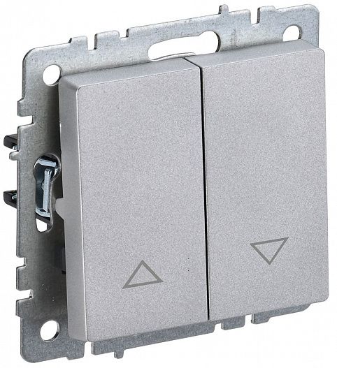 Выключатель жалюзи  BRITE 10А алюм. IEK BR-V15-0-10-K47