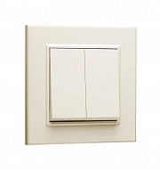Выключатель 2-кл. СП Karea 10А IP20 крем. Makel 56010003