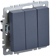 Выключатель 3-кл. СП BRITE ВС10-3-0-БрМ 10А механизм маренго IEK BR-V30-0-10-K35