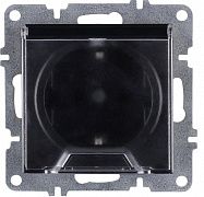 Розетка 1-м СП LAVIN/KAREN 16А IP20 с заземл. с крышкой механизм черн. ARVIA 50 07 2000 218