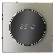 Терморегулятор электронный S70 с индикацией и датчиком для теплого пола механизм шелк Voltum VLS070104