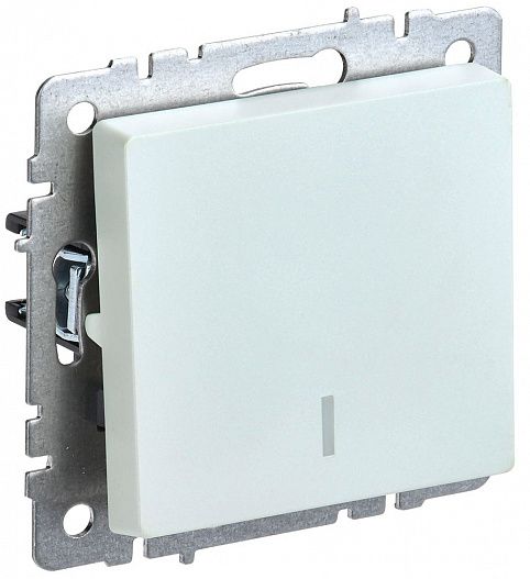 Выключатель 1-кл.  BRITE  10А с инд. жемчуж. IEK BR-V10-1-10-K36