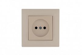 Розетка 1-м Karea RIZZ без заземл. крем Makel 88010022