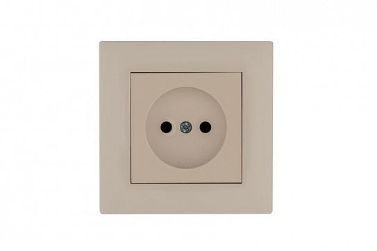 Розетка 1-м Karea RIZZ без заземл. крем Makel 88010022