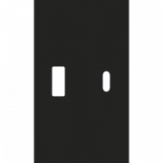Usb+type c наклодкой 2--ух модульная (ЧЁРНЫЙ МАТОВЫЙ) MEITON AG12C
