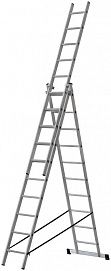 Лестница трехсекционная 3х10 H=285/481/674см 12.19кг алюм. FIT 65435