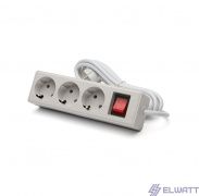 Удлинитель 3М 3 Розетки + Выкл. ELWATT новинка