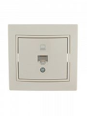 Розетка компьютерная 1-м СП Mira RJ45 крем./крем.. LEZARD 701-0303-139
