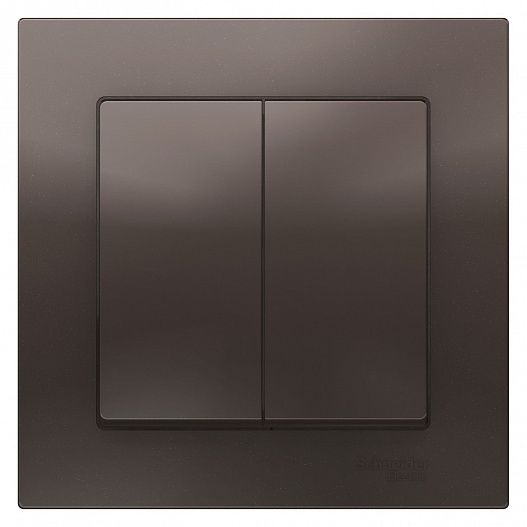 SE AtlasDesign Мокко Выключатель 2-клавишный сх.5, 10АХ, в сборе