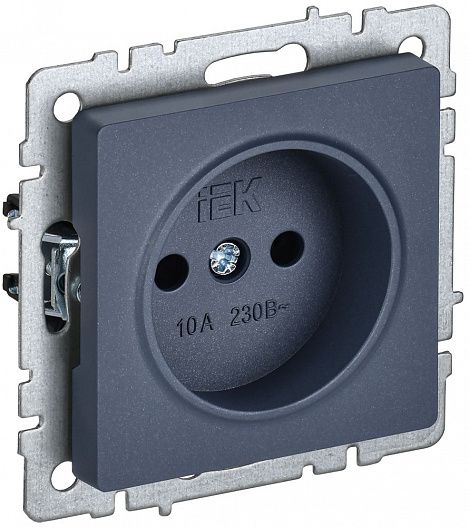 Розетка BRITE   10А без заземл. без защ. шторок маренго IEK BR-R10-10-K35