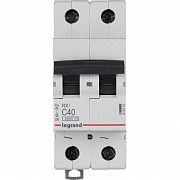 Выключатель автоматический модульный 2п C 40А 4.5кА RX3 ИЭК Leg 419701