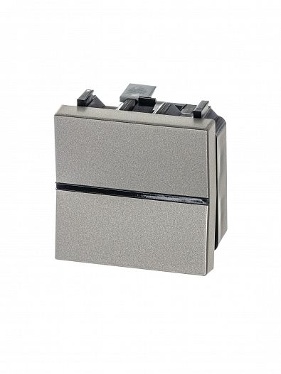 Выключатель 1-кл. встраиваемый 2мод.  Zenit шампань ABB 2CLA220100N1901