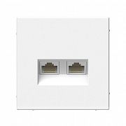 Systeme Electric ArtGallery Лотос Розетка двойная компьютерная RJ45+RJ45, кат.6А, механизм