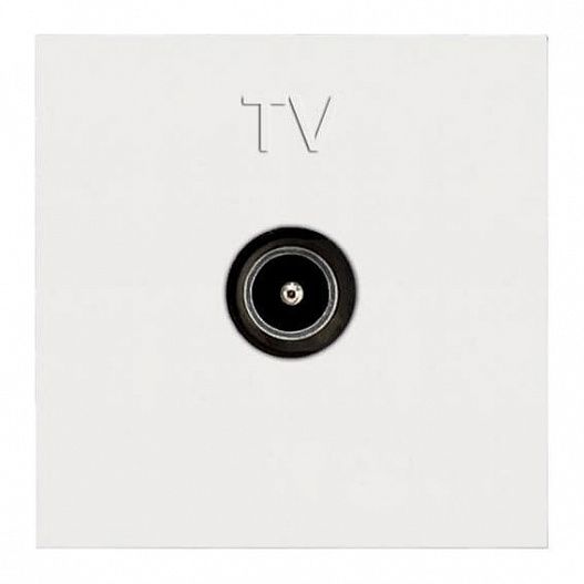 Розетка телевизионная TV 2мод. Zenit прост. механизм бел. ABB 2CLA225070N1101