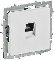 Розетка компьютерная СП BRITE РК11-БрАБ RJ45 кат.6 механизм арктич. бел. IEK BR-K10-2-K91