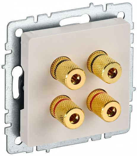 Аудиорозетка 4-м BRITE   беж. IEK BR-S40-K10