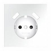 Накладка для розетки с заземлением и защитными шторками, с USB A+A, S70 (белый матовый)