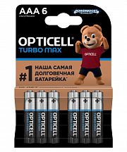 Элемент питания алкалиновый AAA/LR03 (блист. 6шт) Turbo Max Opticell 6053006