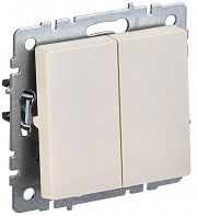 Выключатель проходной 2-кл. СП BRITE ВС10-2-6-БрКр 10А механизм беж. IEK BR-V22-0-10-K10