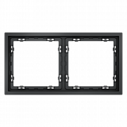 Рамка пластиковая VOLTUM S70 на 2 поста, (графит)