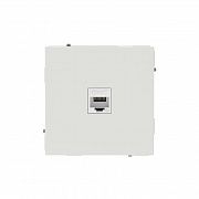 Розетка компьютерная 1-м KANT RJ45 кат.6A без шторки бел. песок DKC 7010673