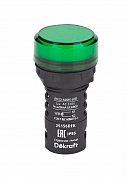 Лампа коммутационная ADDS ЛК-22 d22 220В AC IP55 LED зел. DEKraft 25156DEK