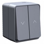 Systeme Electric AtlasDesign Profi54 Антрацит Выключатель 2-клавишный для жалюзи, 2хсх.4