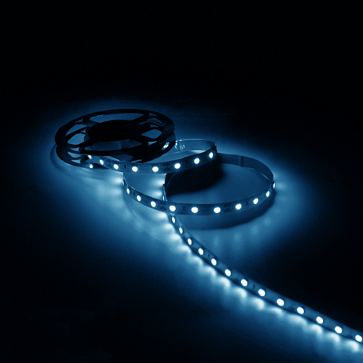 Gauss Лента LED Elementary 5050 -SMD 14.4W 12V DC холодный белый IP20 (ZIP Bag 5м)