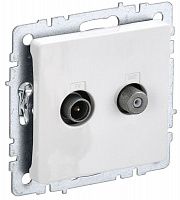 Розетка телевизионная TV/SAT 2-м Brite бел. IEK BR-AF20-O-K01