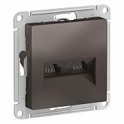 SE AtlasDesign Мокко Розетка двойная компьютерная RJ45+RJ45, кат.5E, механизм