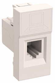 Розетка компьютерная 1-м 1мод. RJ45 кат.5E UTP механизм PRIMER IEK CKK-40D-RI1-K01