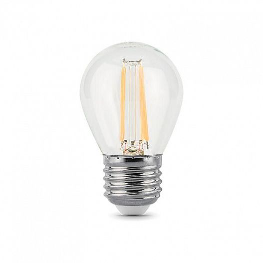 Лампа светодиодная филаментная Filament 9Вт шар 2700К тепл. бел. E27 680лм GAUSS 105802109