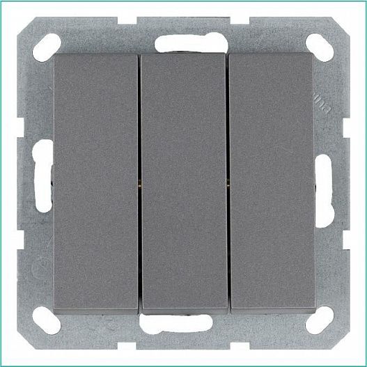 Выключатель 3-кл. 10А IP20 механизм алюм. Jasmart G3031S