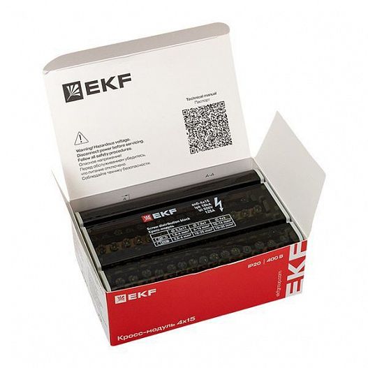 Шина нулевая в корпусе 4х15 EKF sn0-4x15