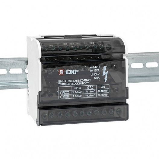 Шина нулевая в корпусе 4х11 EKF sn0-4x11