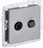 Розетка телевизионная TV/SAT 2-м Brite алюм. IEK BR-AF20-O-K47