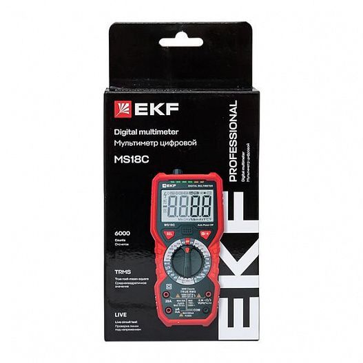 Мультиметр цифровой MS18C Professional EKF In-180701-pm18C
