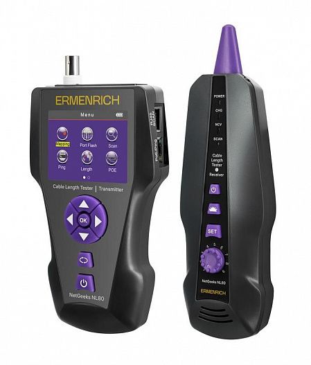 Измеритель длины кабеля NetGeeks NL80 фиолет. Ermenrich 85673