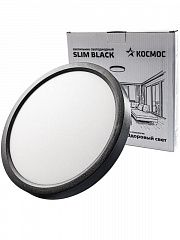 Светильник светодиодный SLIM BLACK 24Вт 4500К IP40 1620лм 230В 230х25мм КОСМОС KSlim24w_B4500K