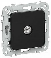 Розетка телевизионная оконечная СП FLITE РТВм-1-1-1-ФлЧ тип M экранир. механизм черн. IEK FI-A13-O-K02
