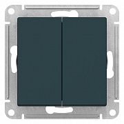 Systeme Electric AtlasDesign Изумруд Переключатель 2-клавишный перекрестный, 2 x сх. 7, 10АХ, механизм