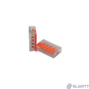 Клемма компактная многоразовая 5-ти проводная 5х(1-4мм) с рычагом 221-415 Elwatt