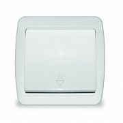 Переключатель проходной 1-кл. ОП Клио 10А IP44 бел. UNIVersal К2230