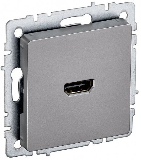 Розетка  BRITE HDMI  сталь IEK BR-H10-K46