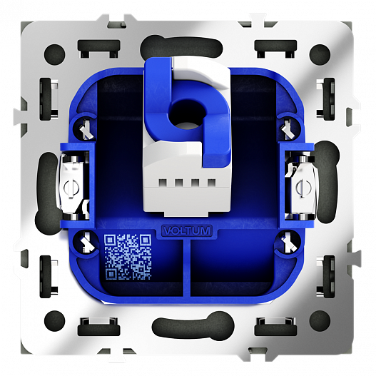 Розетка компьютерная встраиваемая VOLTUM S70 RJ45 кат.6, (черный матовый)