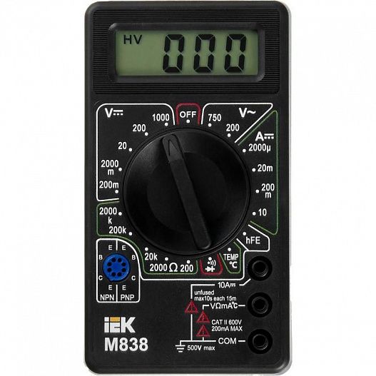 Мультиметр цифровой Universal M838 IEK TMD-2S-838