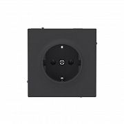 Розетка силовая KANT 2P+E без шторки черн. уголь DKC 7012033