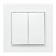 Выключатель 2-кл. СП Минск 10А IP20 бел. Basic EKF ERV10-023-10