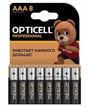 Элемент питания алкалиновый AAA/LR03 (блист. 8шт) Professional Opticell 5052008